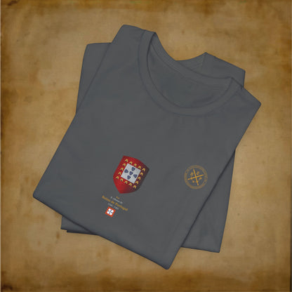 T-Shirt - Escudo Bandeira Reino de Portugal - D. Afonso III - 1248 a 1385