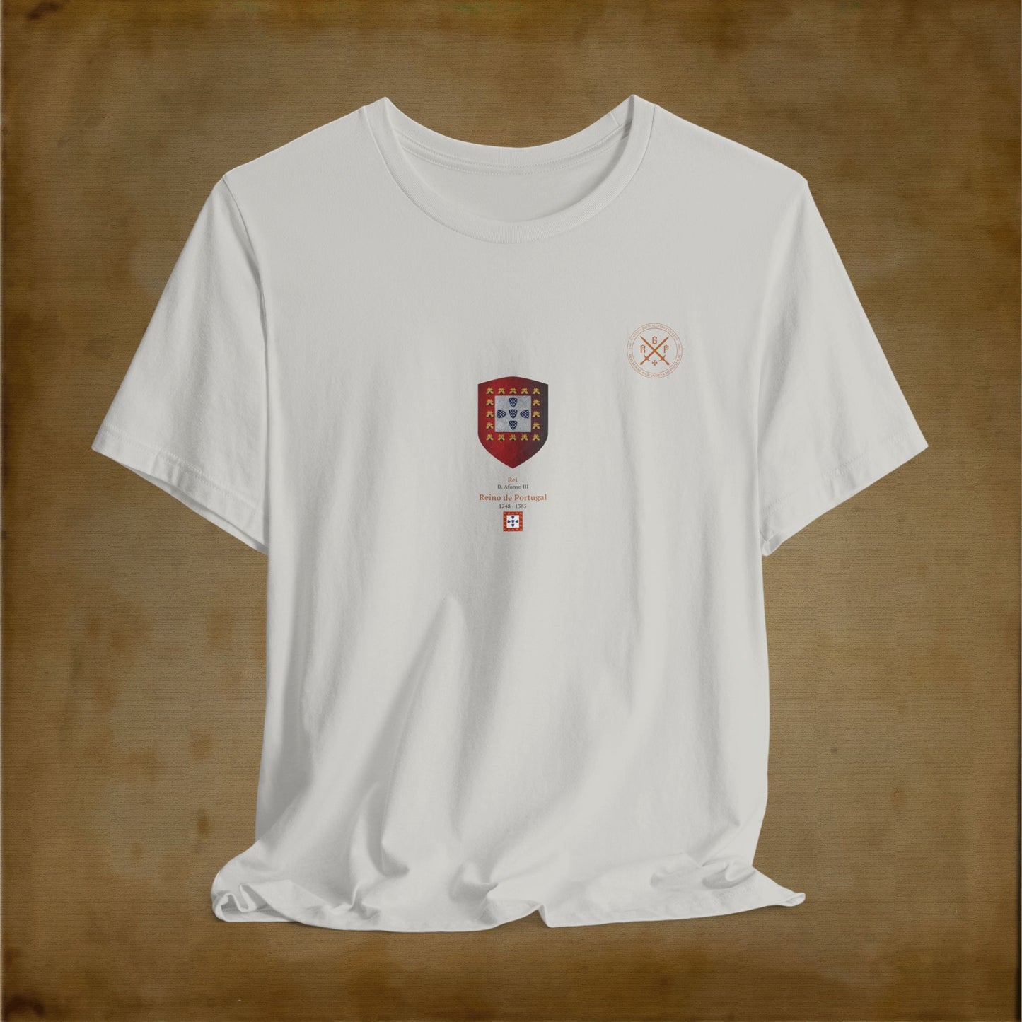 T-Shirt - Escudo Bandeira Reino de Portugal - D. Afonso III - 1248 a 1385