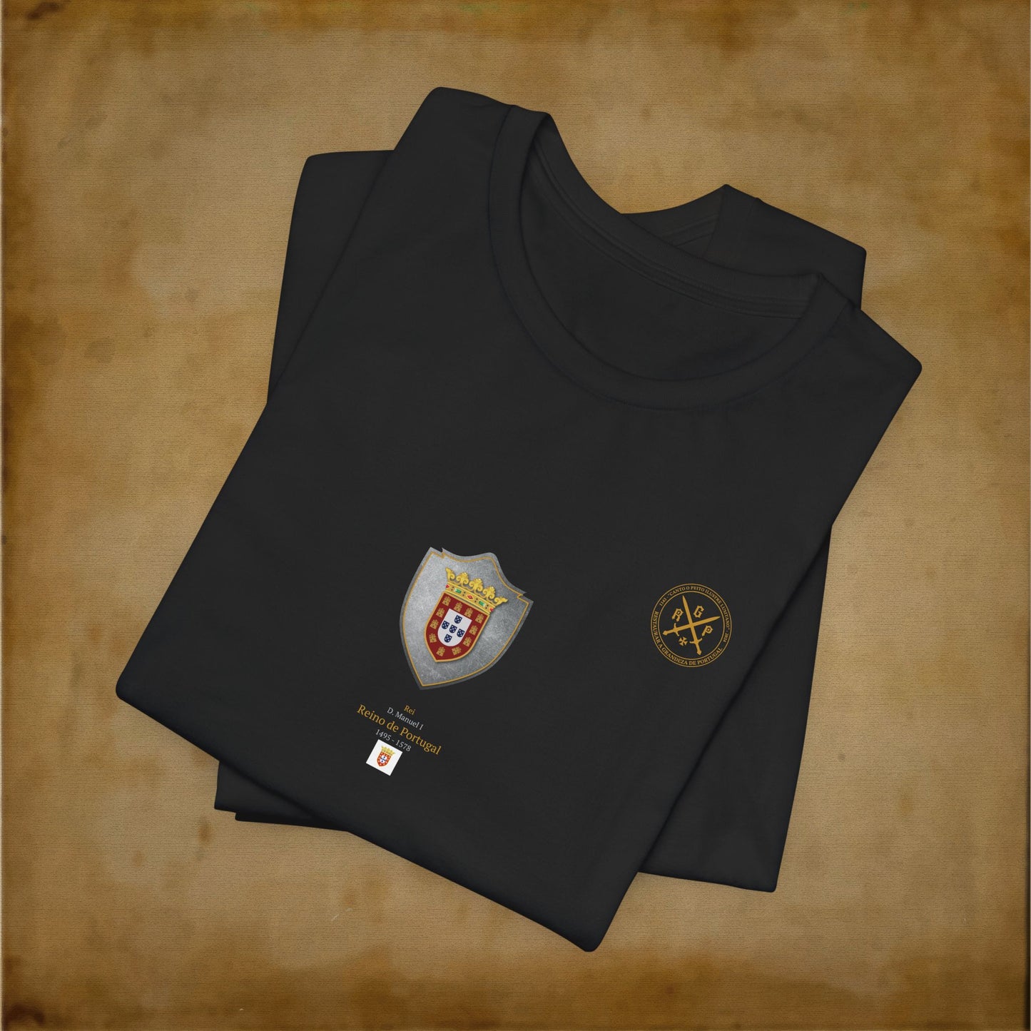 T-Shirt - Escudo Bandeira Reino de Portugal - D. Manuel I - 1495 a 1578