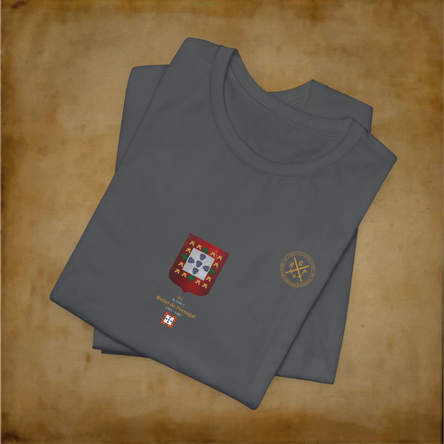 T-Shirt - Escudo Bandeira Reino de Portugal - D. João I - 1385 a 1485