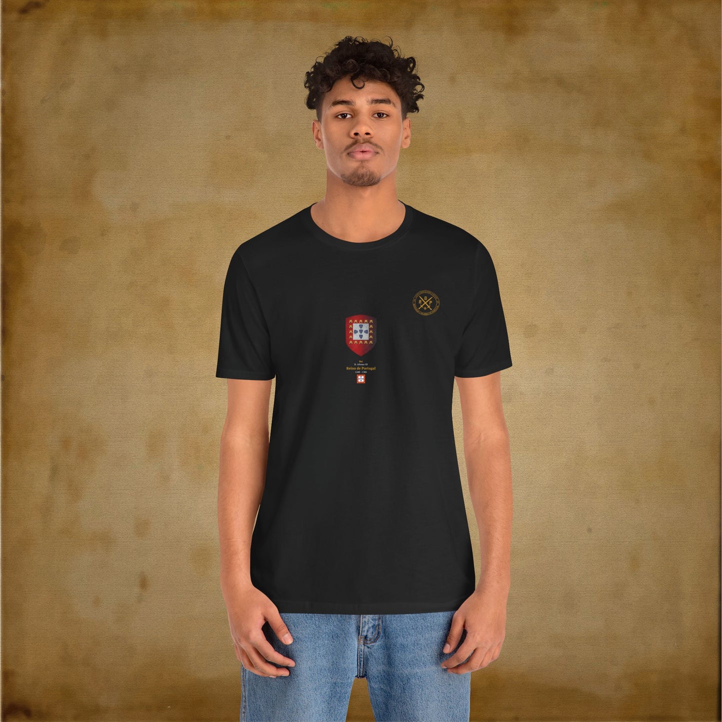 T-Shirt - Escudo Bandeira Reino de Portugal - D. Afonso III - 1248 a 1385