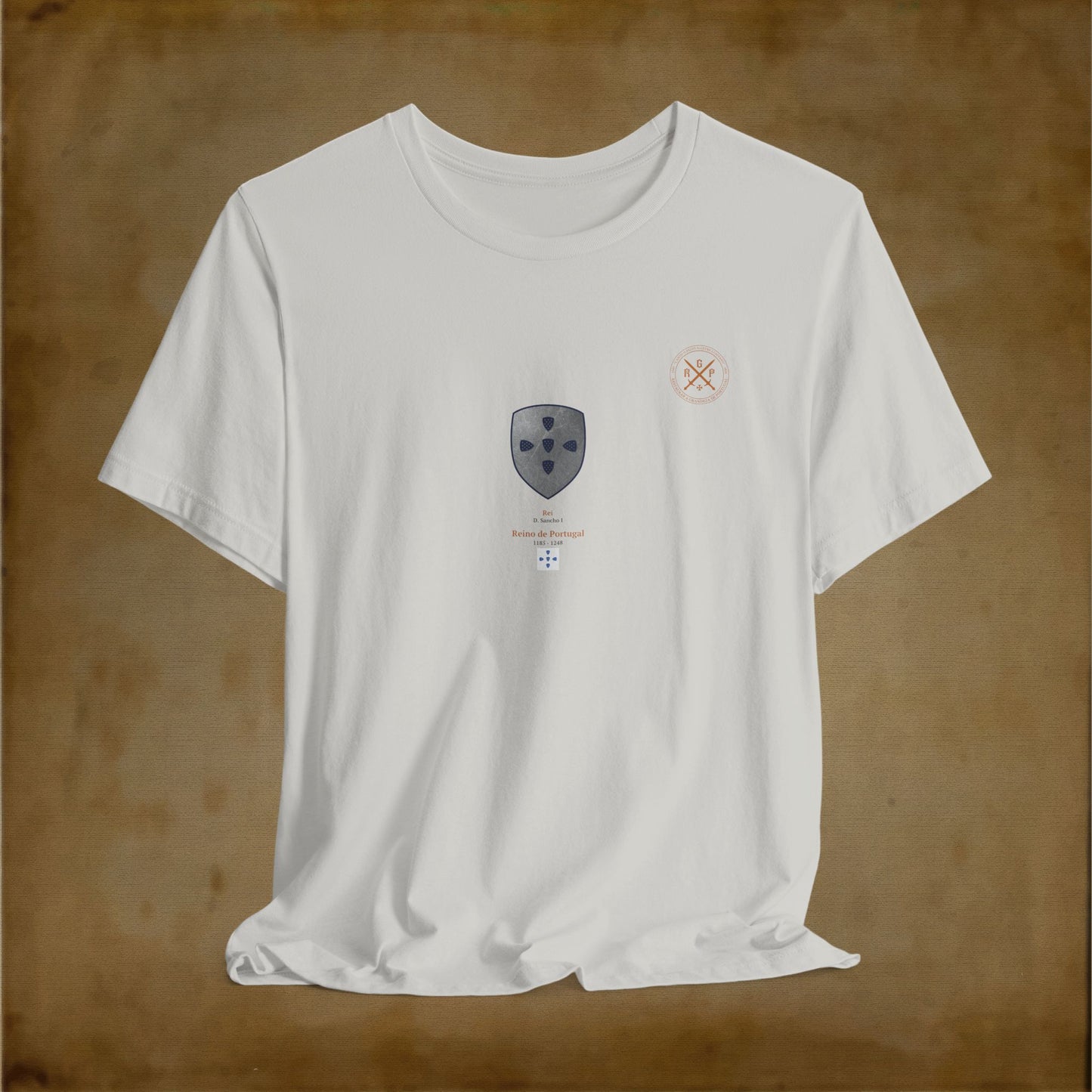 T-Shirt - Escudo Bandeira Reino de Portugal - D. Sancho I - 1185 a 1248