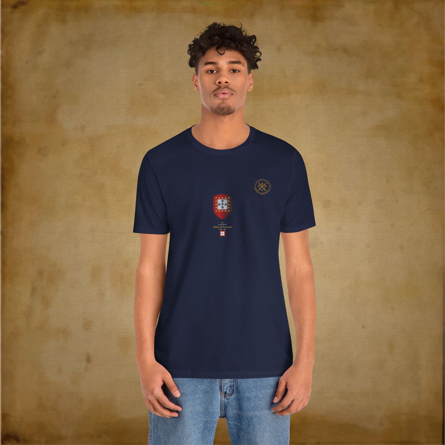 T-Shirt - Escudo Bandeira Reino de Portugal - D. Afonso III - 1248 a 1385