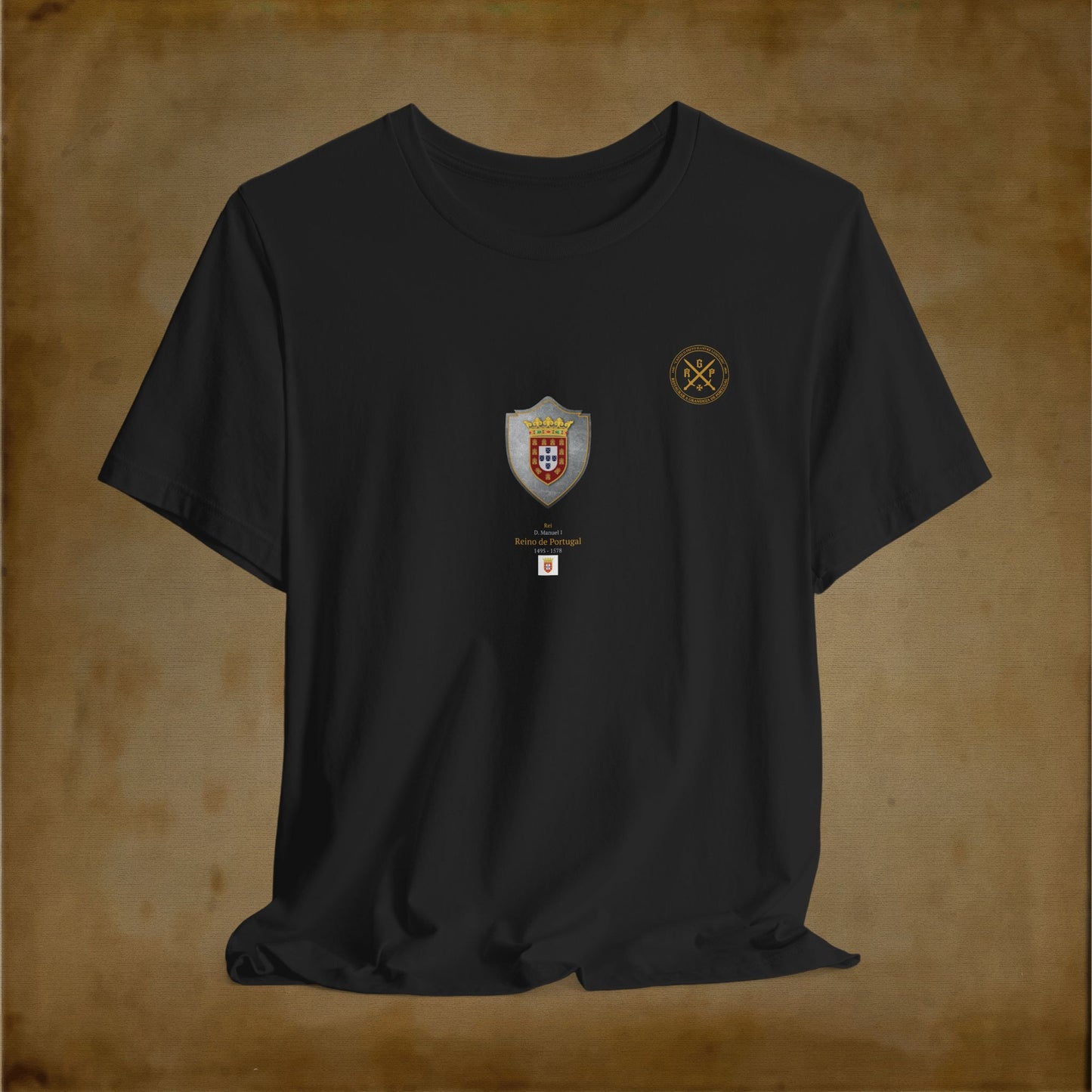 T-Shirt - Escudo Bandeira Reino de Portugal - D. Manuel I - 1495 a 1578