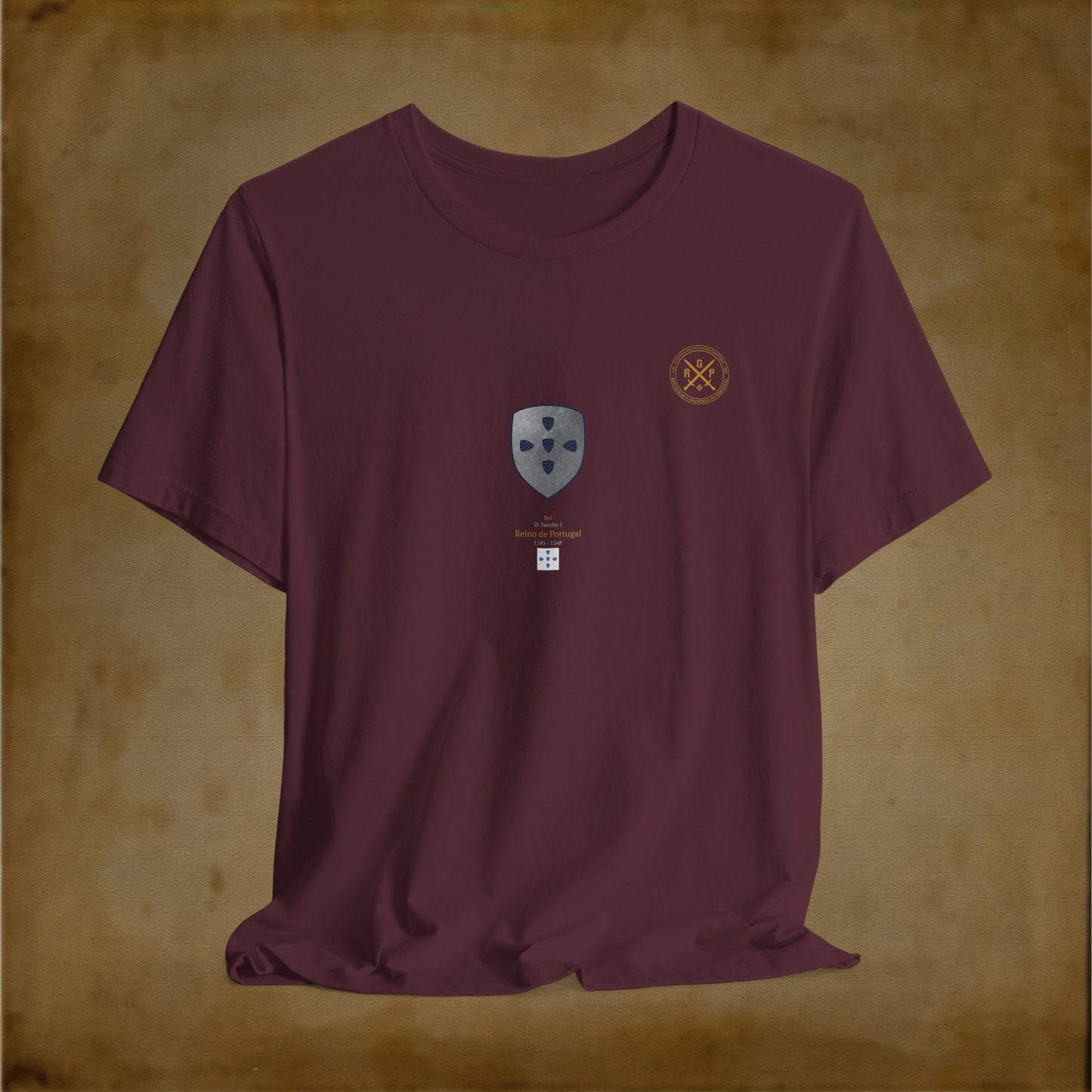 T-Shirt - Escudo Bandeira Reino de Portugal - D. Sancho I - 1185 a 1248