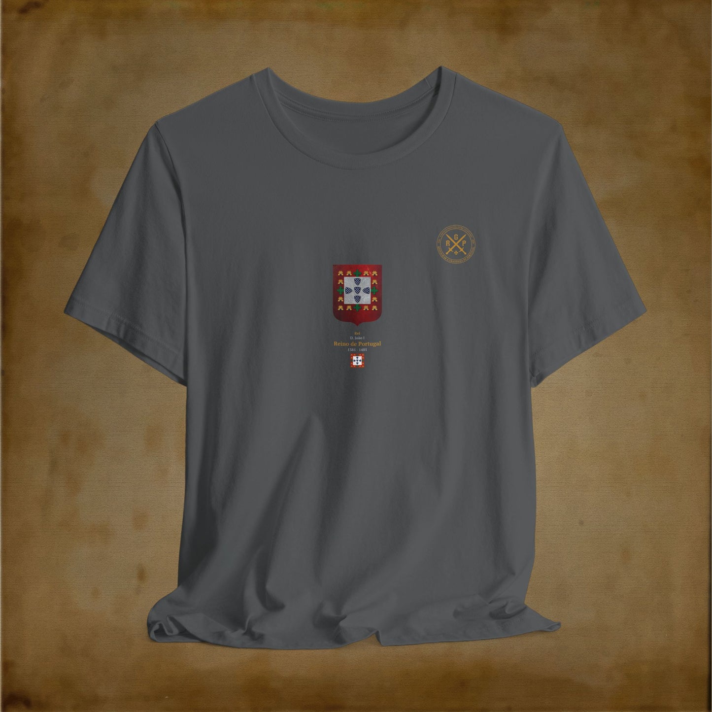 T-Shirt - Escudo Bandeira Reino de Portugal - D. João I - 1385 a 1485