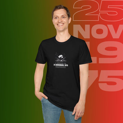 T-Shirt Comemorativa do 25 de Novembro de 1975 - "Aurora Demotratiea" (Impressão Peito e Costas)