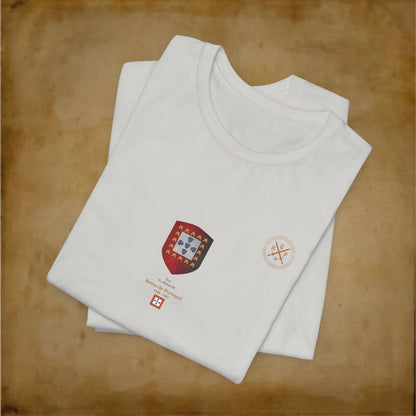 T-Shirt - Escudo Bandeira Reino de Portugal - D. Afonso III - 1248 a 1385